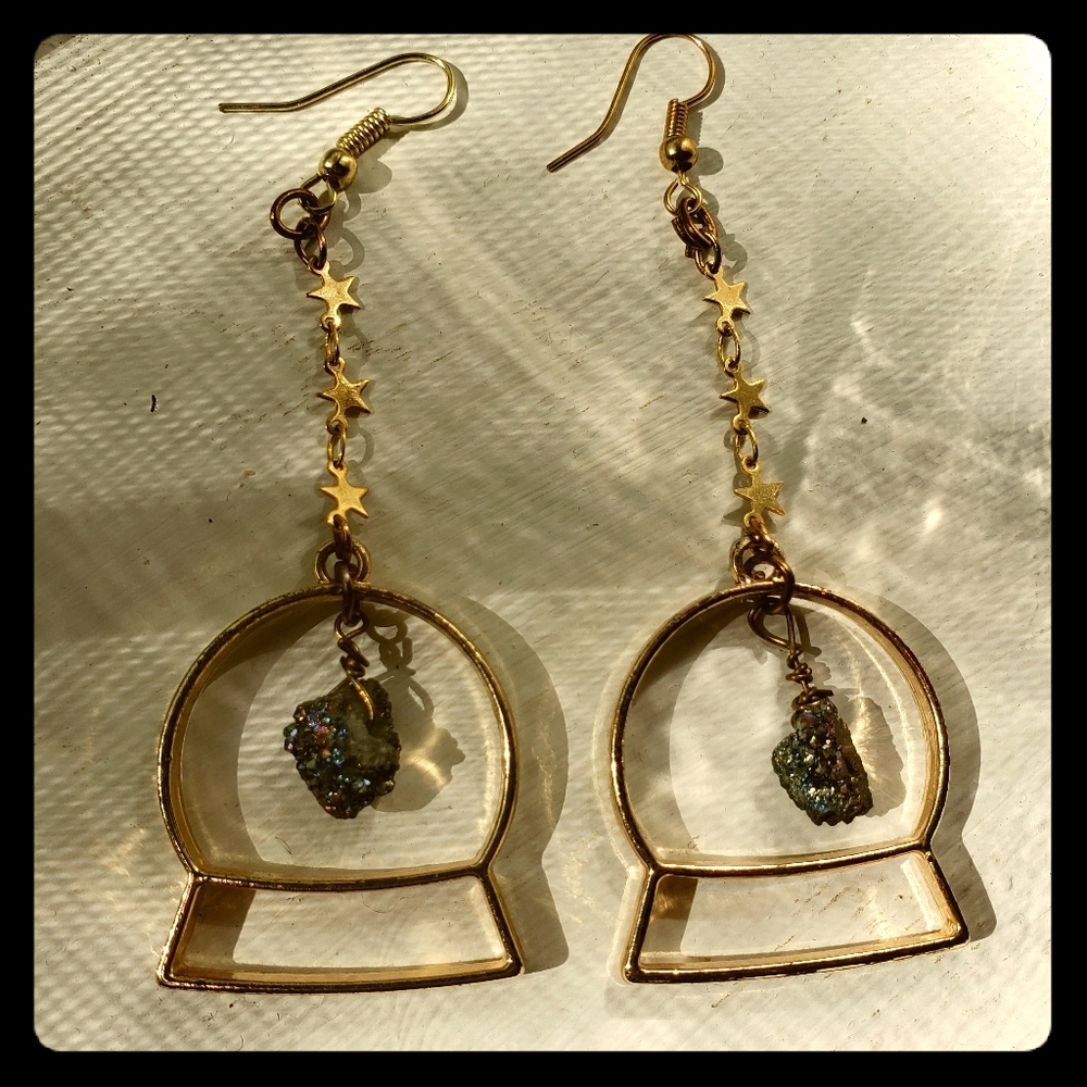Celestial gold earrings